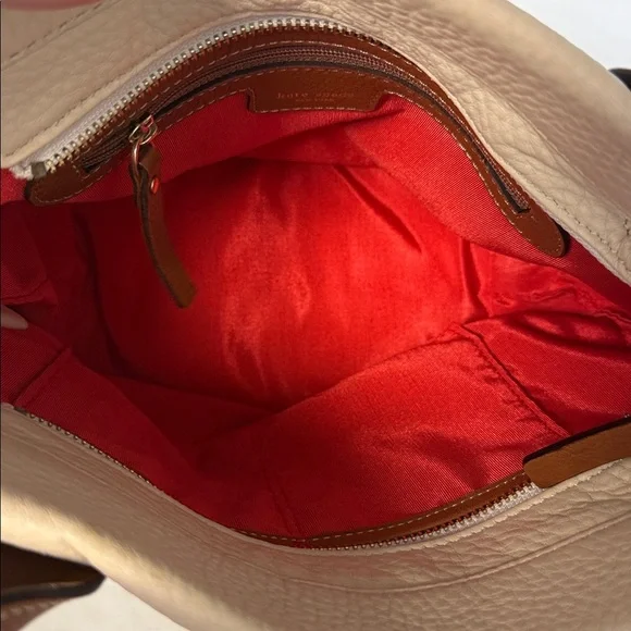 Kate Spade New York Cream Pebbled Leather Small Satchel Bag - Picture 6 of 7